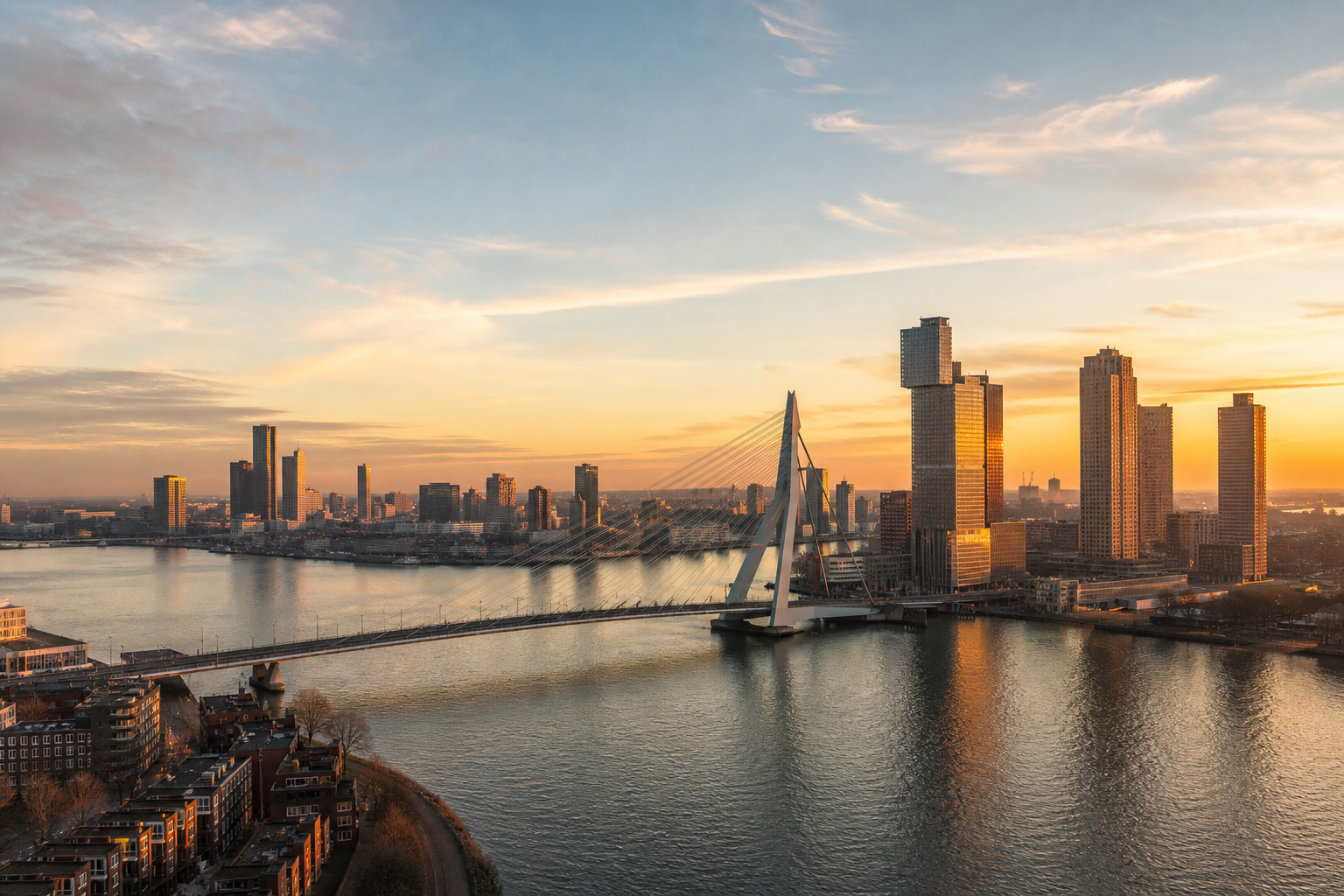 Rotterdam Skyline at Dusk