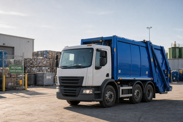 UK Style Recycling Facility Garbage Truck-1