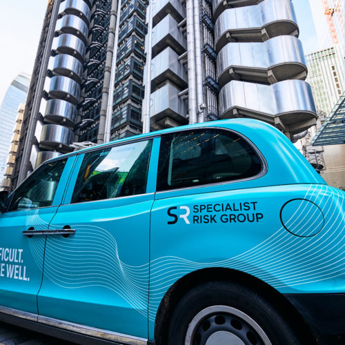 SRG branded taxi, pr shots, comm by Georgia Green